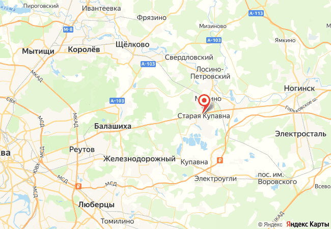 Расположение объекта на карте